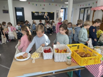 Gesunde Pause für die Schulanfänger